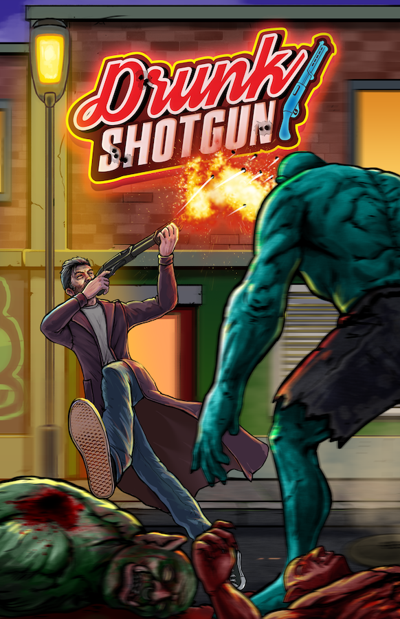 Drunk Shotgun title art