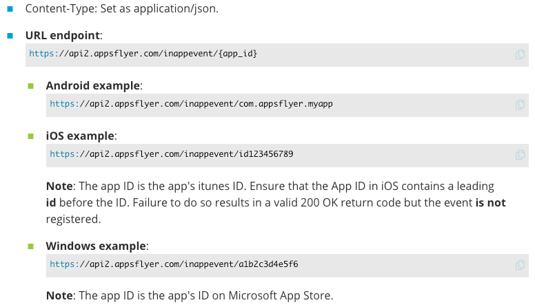 AppsFlyer server-to-server API documentation overview