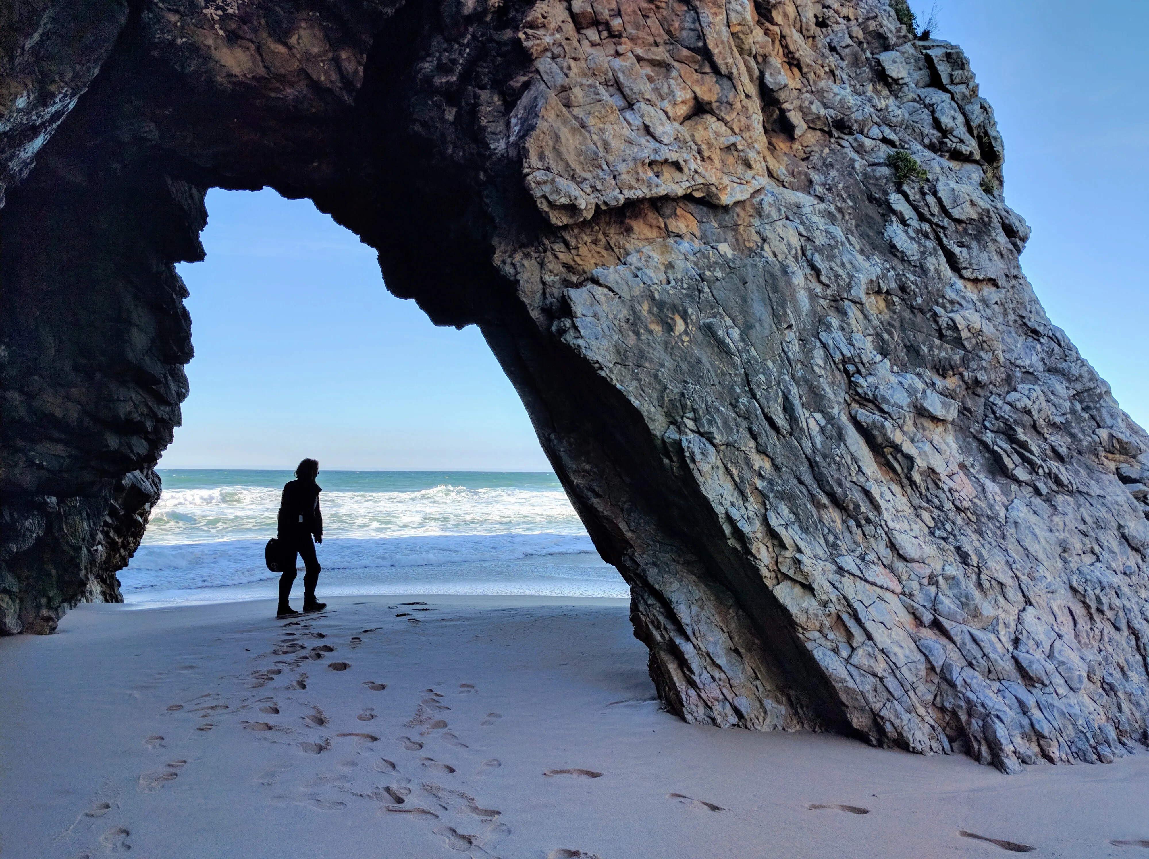 Motorbike on an open road