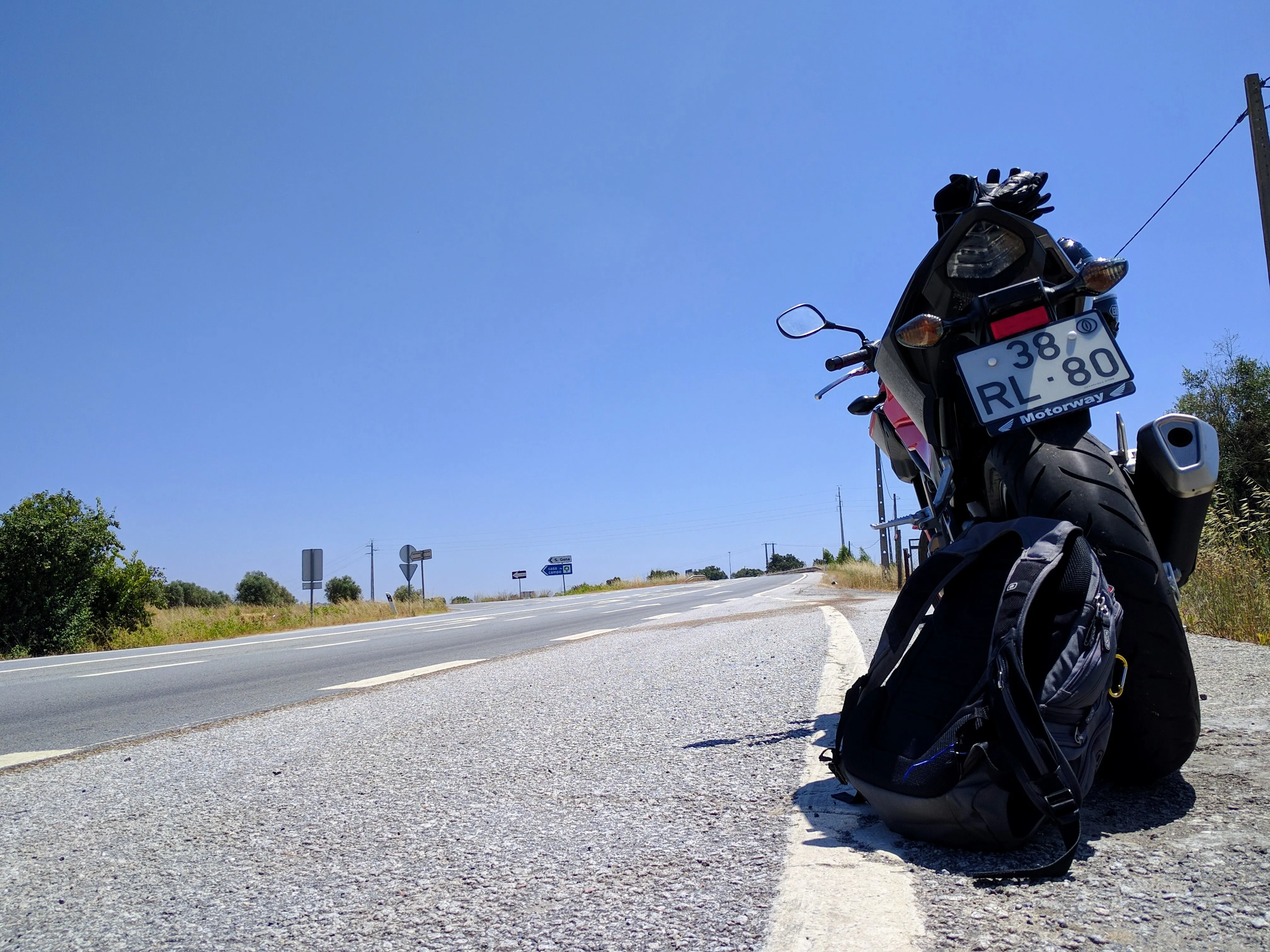 Motorbike on the road