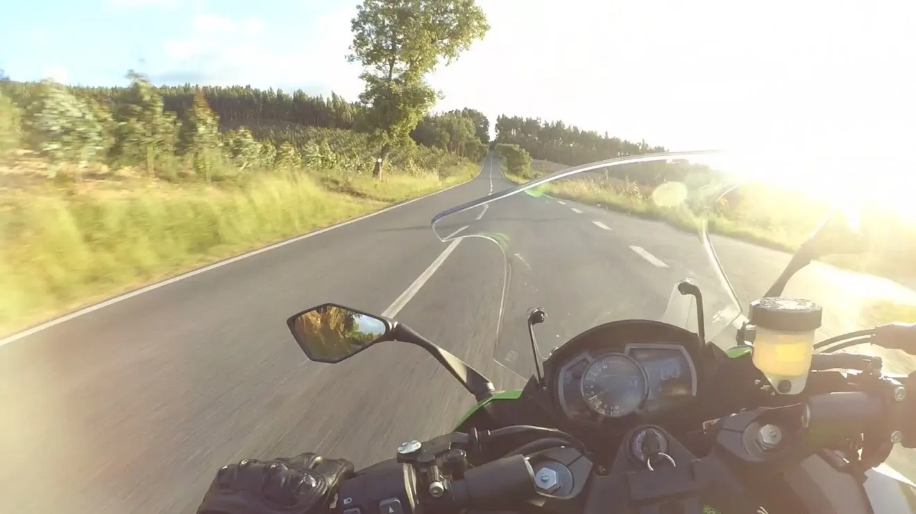 Motorbike on the road